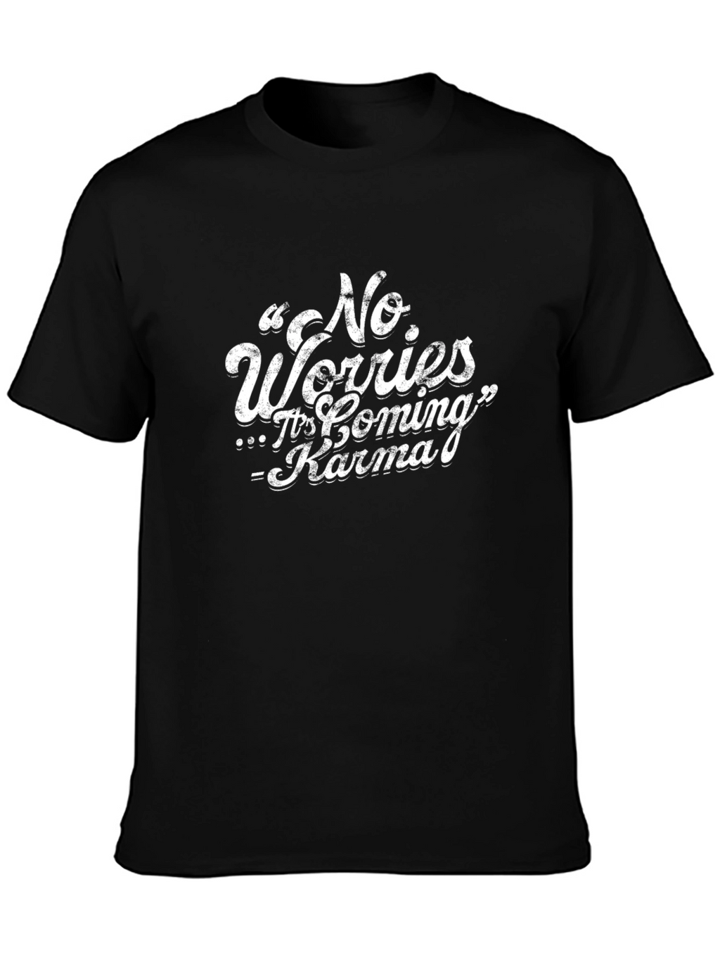 No Worries Karma T-Shirt - Black Graphic Tee
