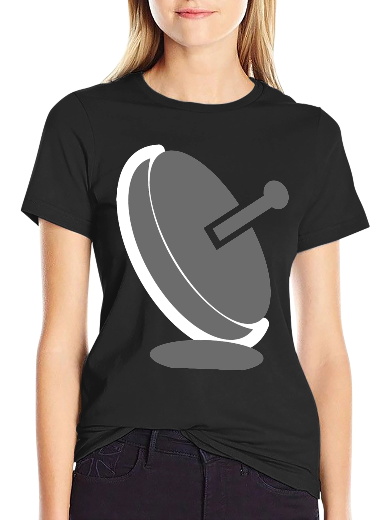 Satellite Dish Graphic T-Shirt - Modern Tech Tee