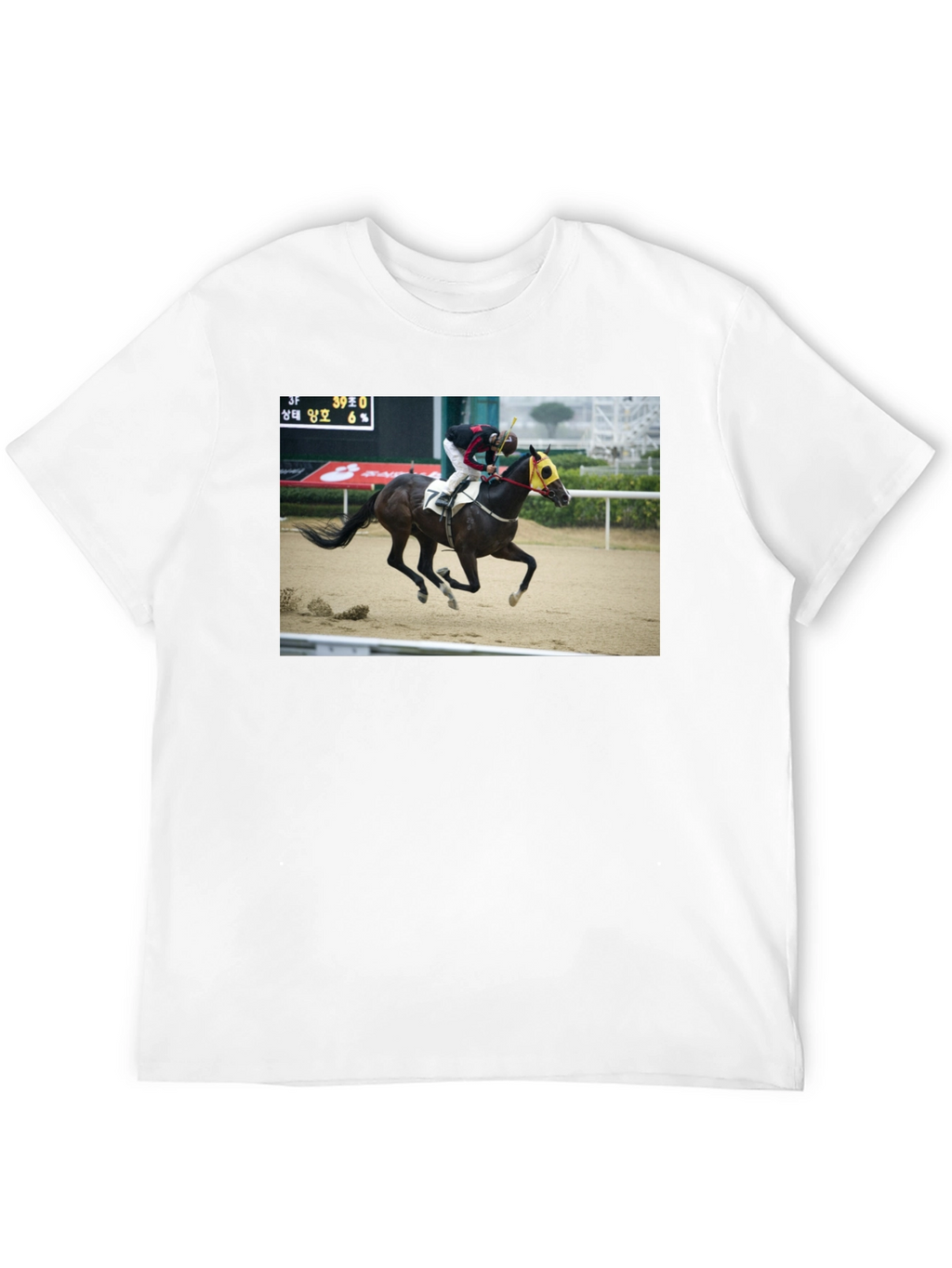 Horse Racing Graphic Tee - Black T-Shirt