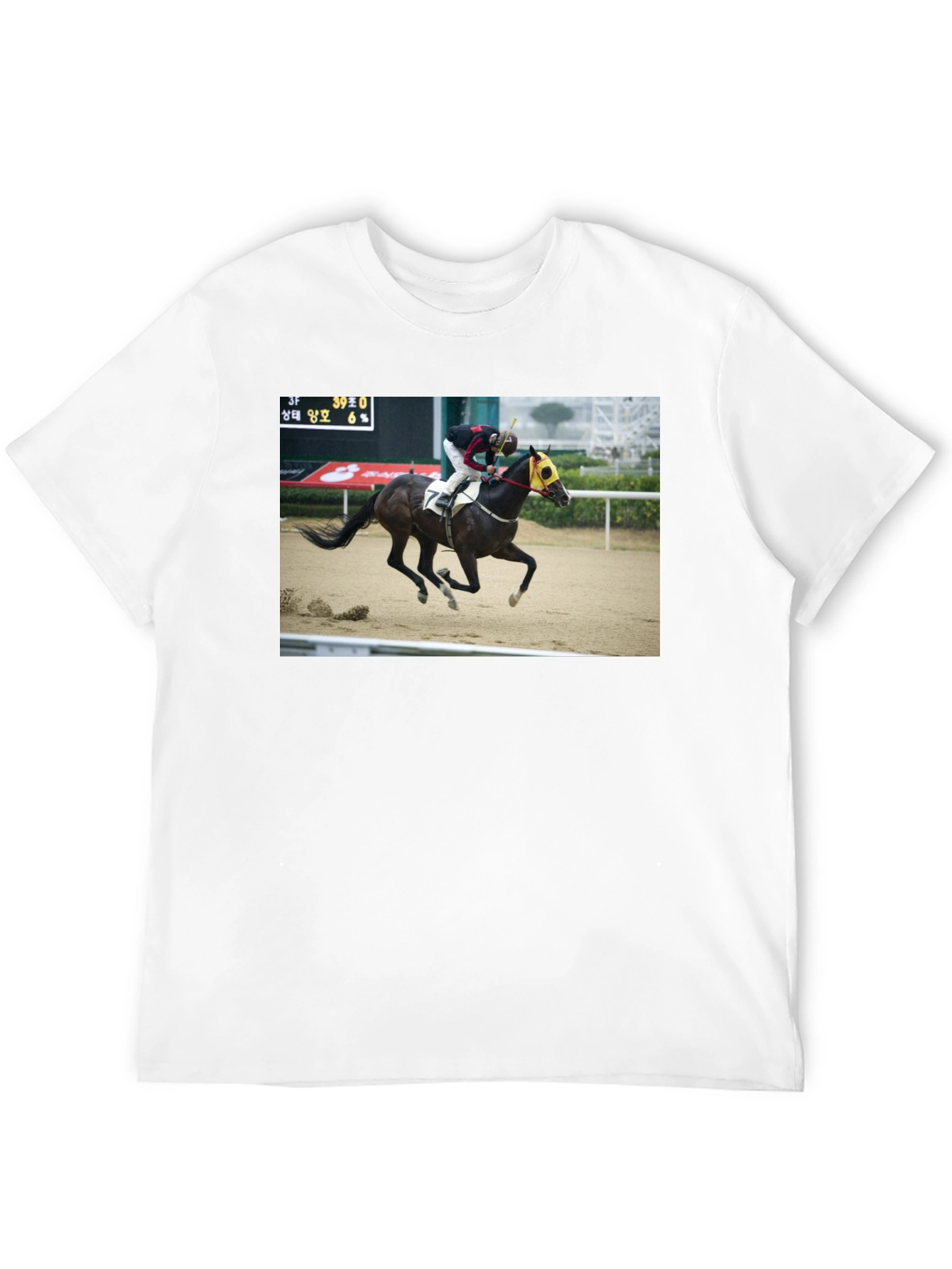 Horse Racing Graphic Tee - Black T-Shirt