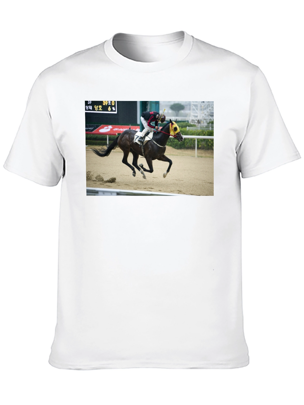 Horse Racing Graphic Tee - Black T-Shirt