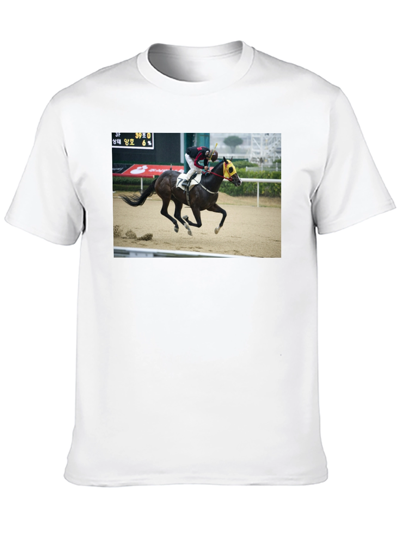 Horse Racing Graphic Tee - Black T-Shirt