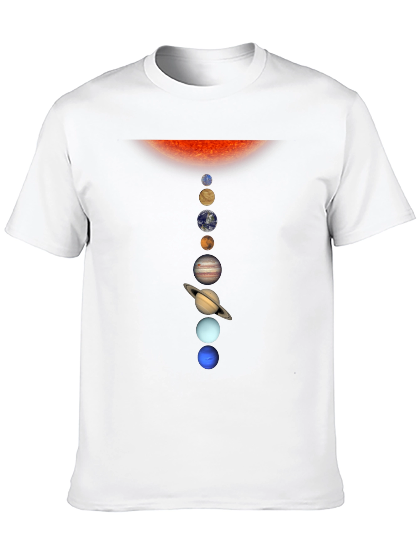 Solar System Planets Graphic T-Shirt - Black