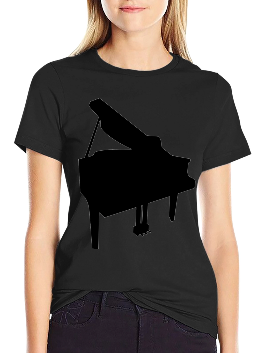 Grand Piano Graphic Tee - Black Classic Fit