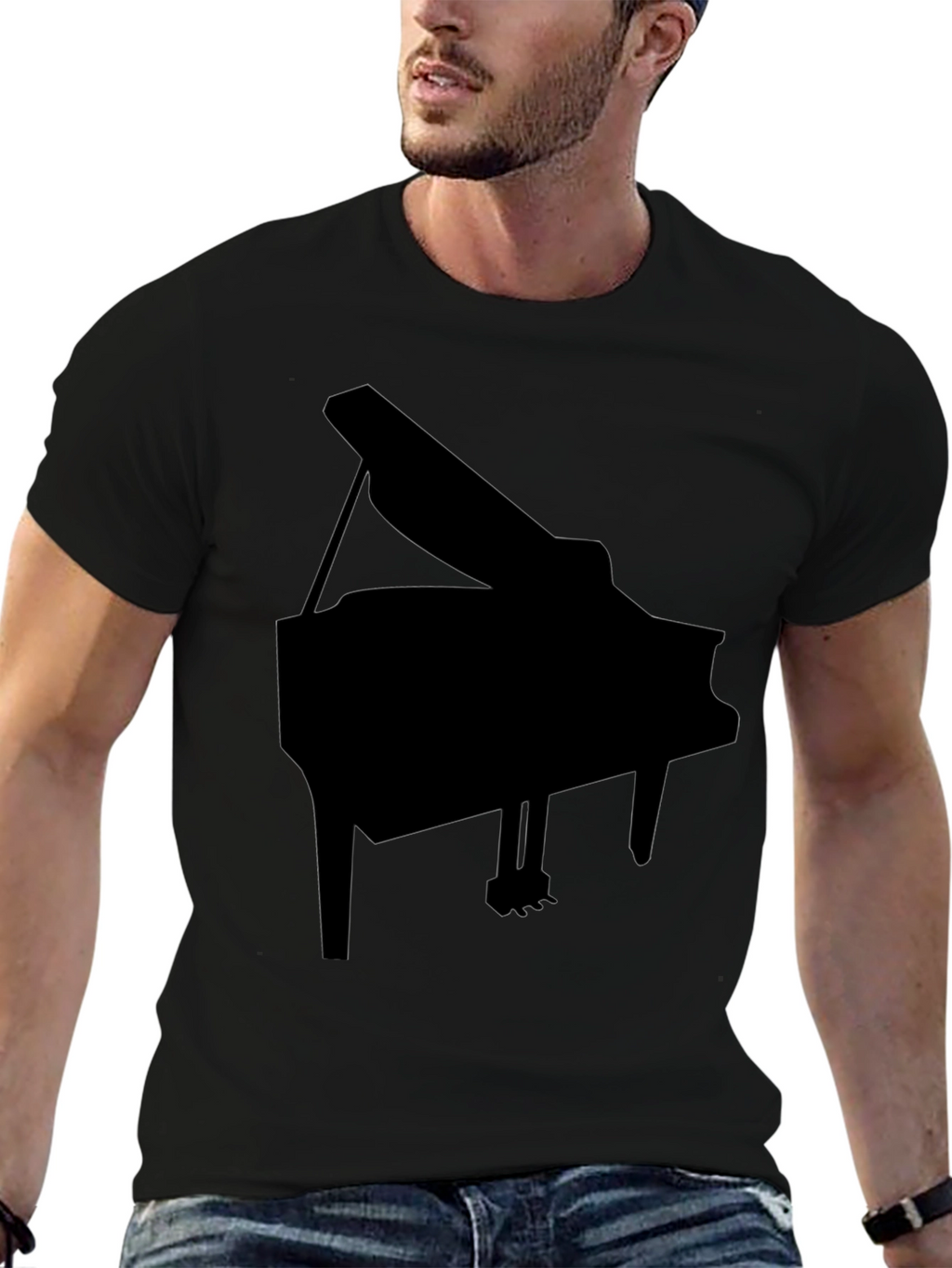 Grand Piano Graphic Tee - Black Classic Fit