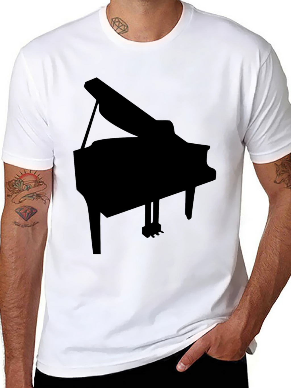 Grand Piano Graphic Tee - Black Classic Fit