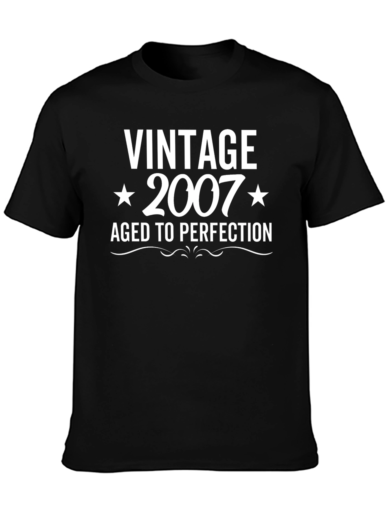 Vintage 2007 Aged To Perfection Black T-Shirt