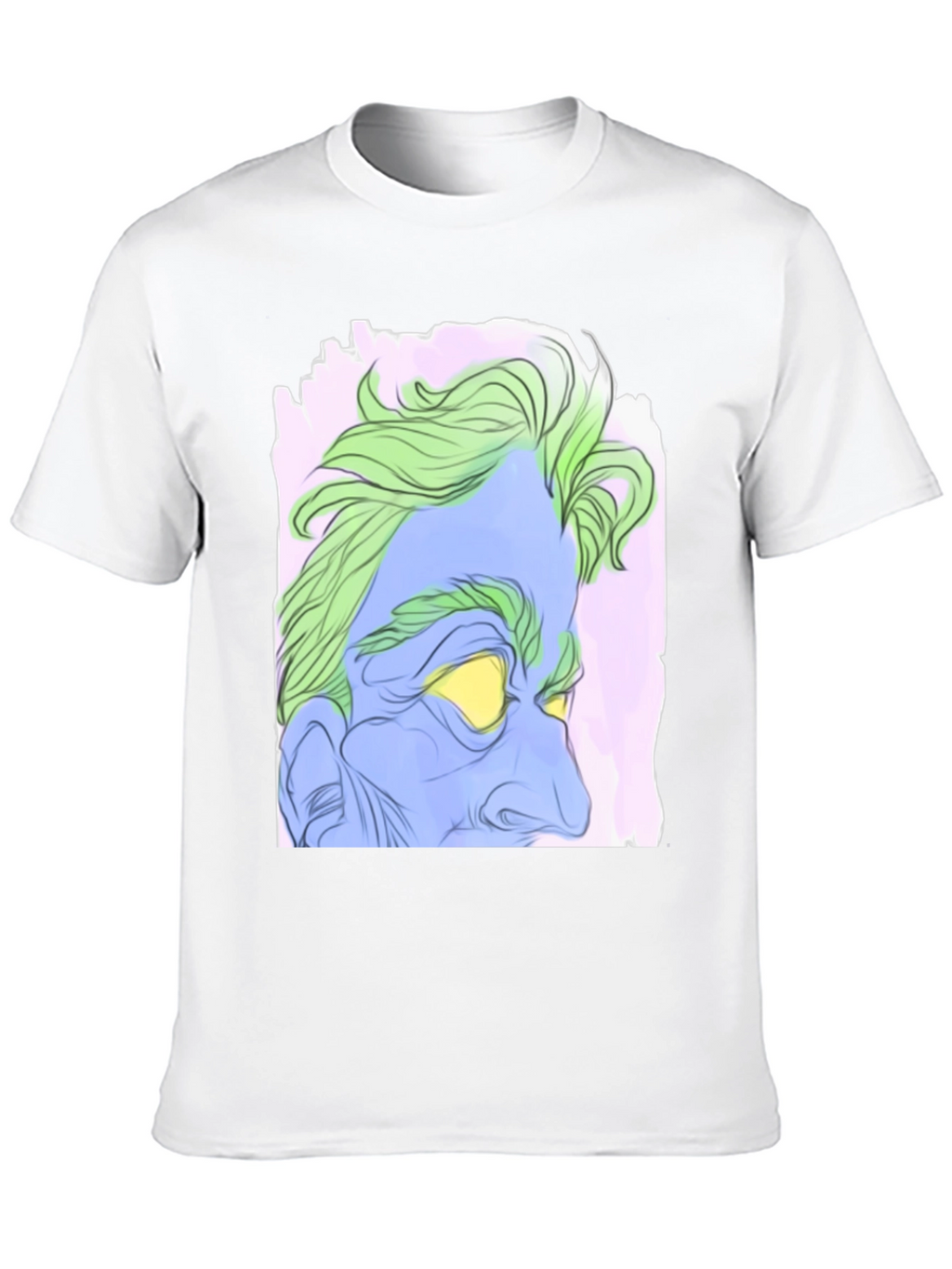 Abstract Hades Graphic Tee - Black Cotton Blend