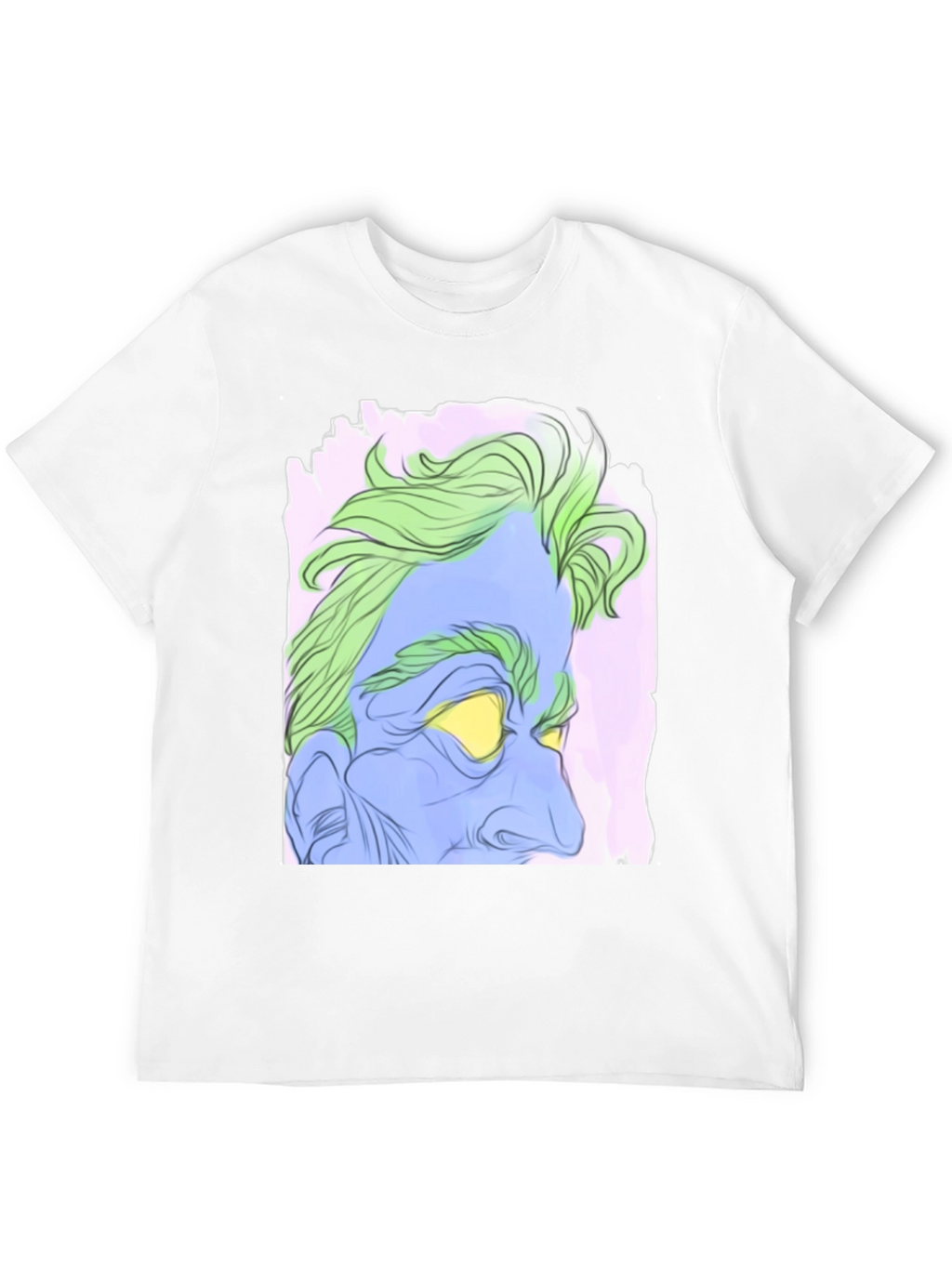 Abstract Hades Graphic Tee - Black Cotton Blend