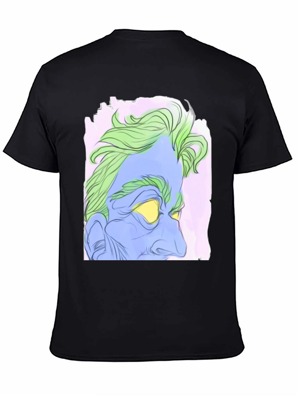 Abstract Hades Graphic Tee - Black Cotton Blend