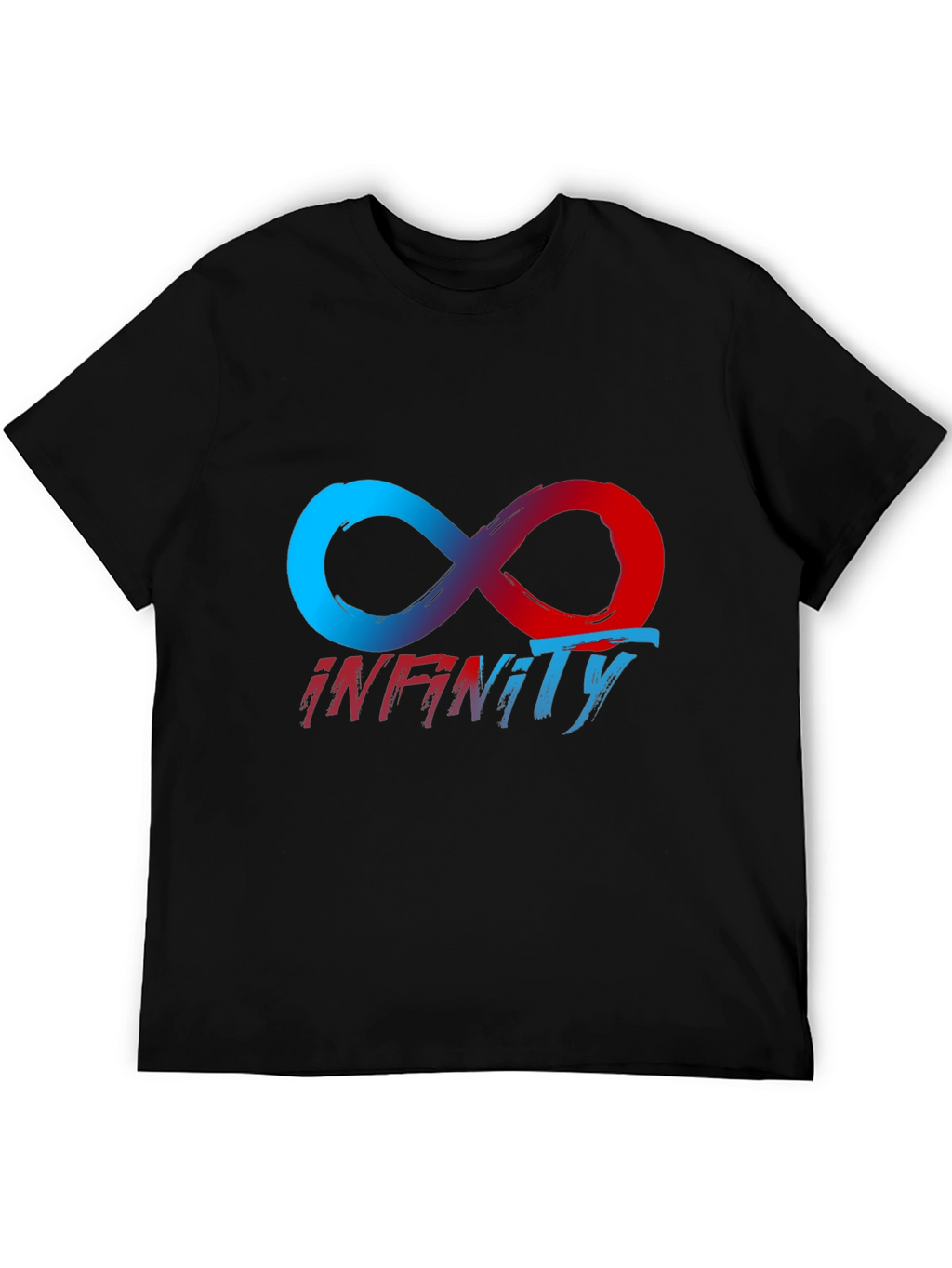 Infinity Symbol Graphic Tee - Black Casual T-Shirt