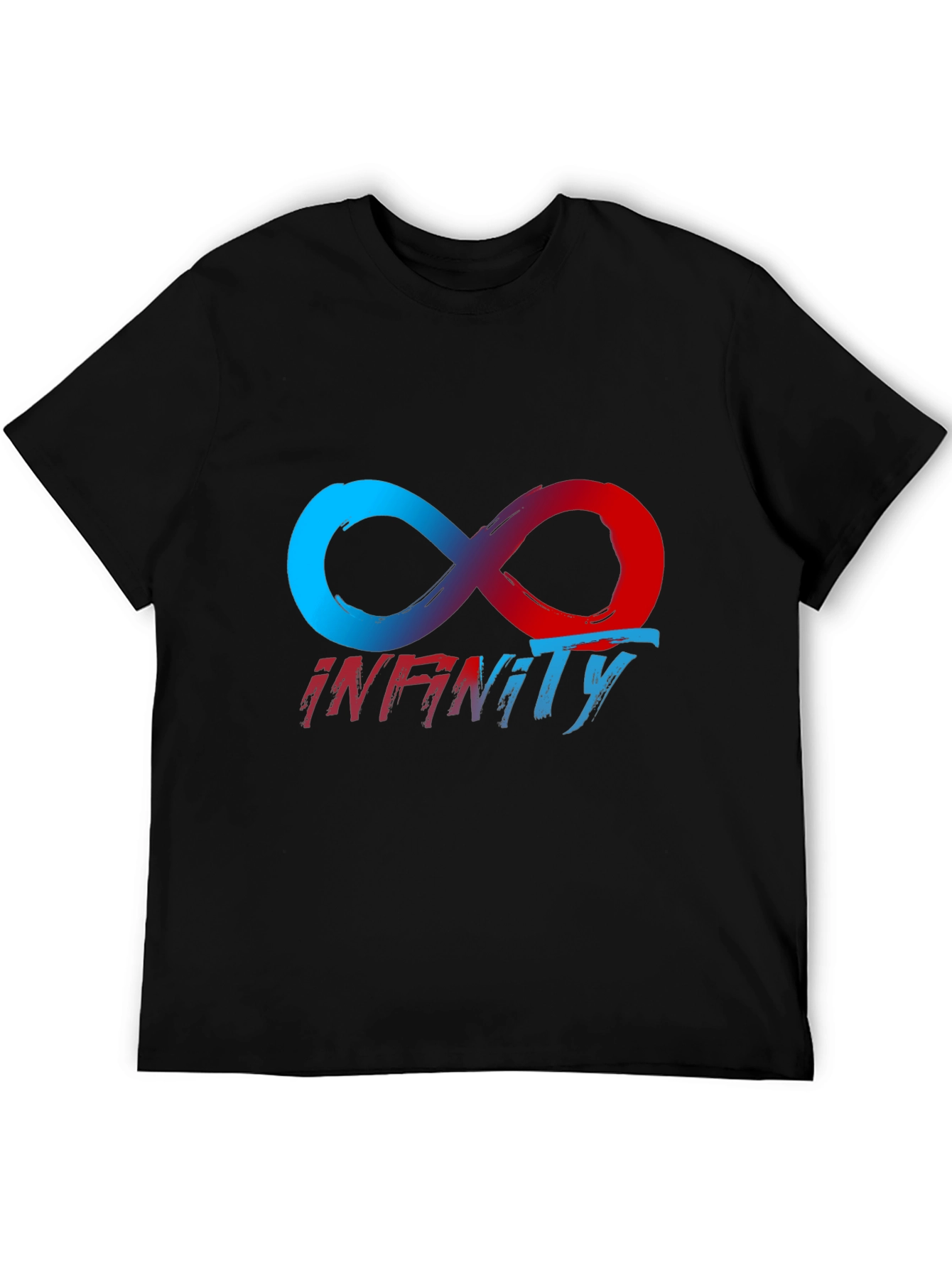 Infinity Symbol Graphic Tee - Black Casual T-Shirt