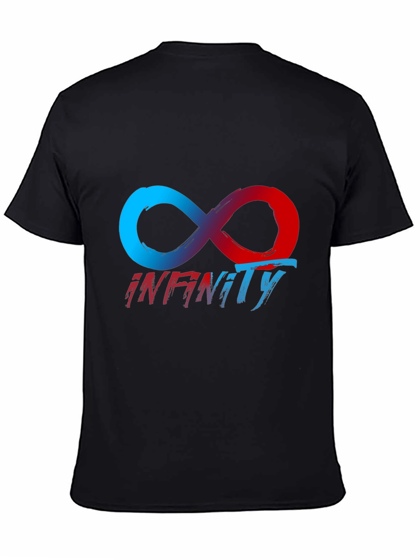 Infinity Symbol Graphic Tee - Black Casual T-Shirt