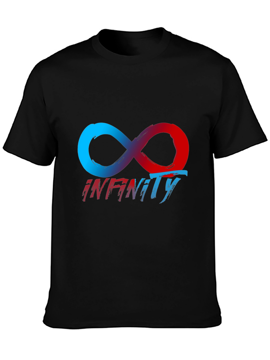 Infinity Symbol Graphic Tee - Black Casual T-Shirt