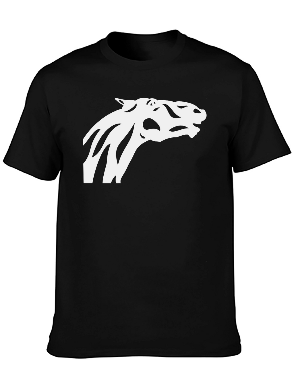 Cool Horse Silhouette Tee - Black Cotton Blend