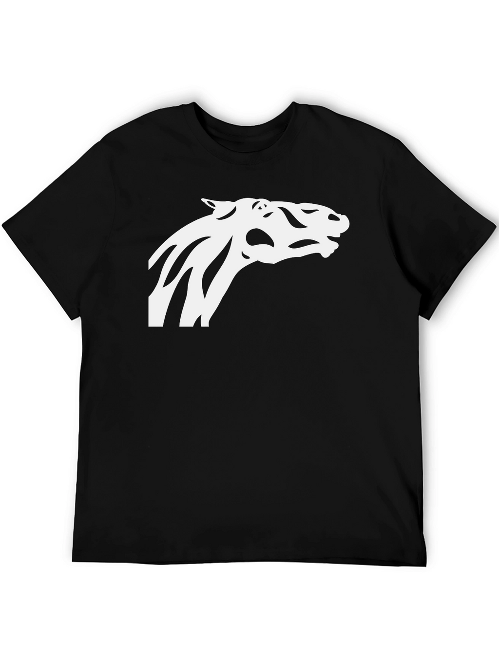Cool Horse Silhouette Tee - Black Cotton Blend