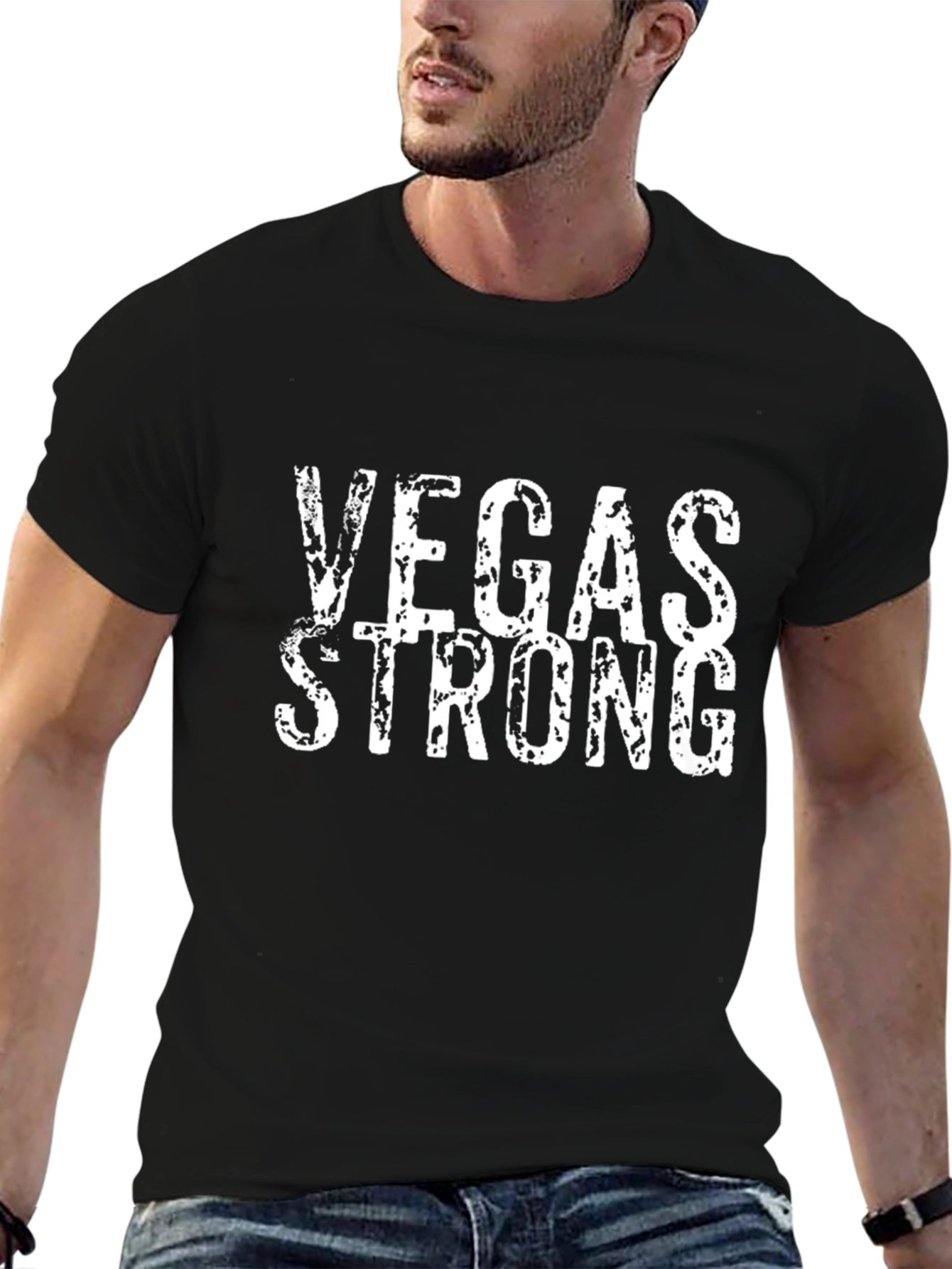 Vegas Strong Graphic T-Shirt - Black