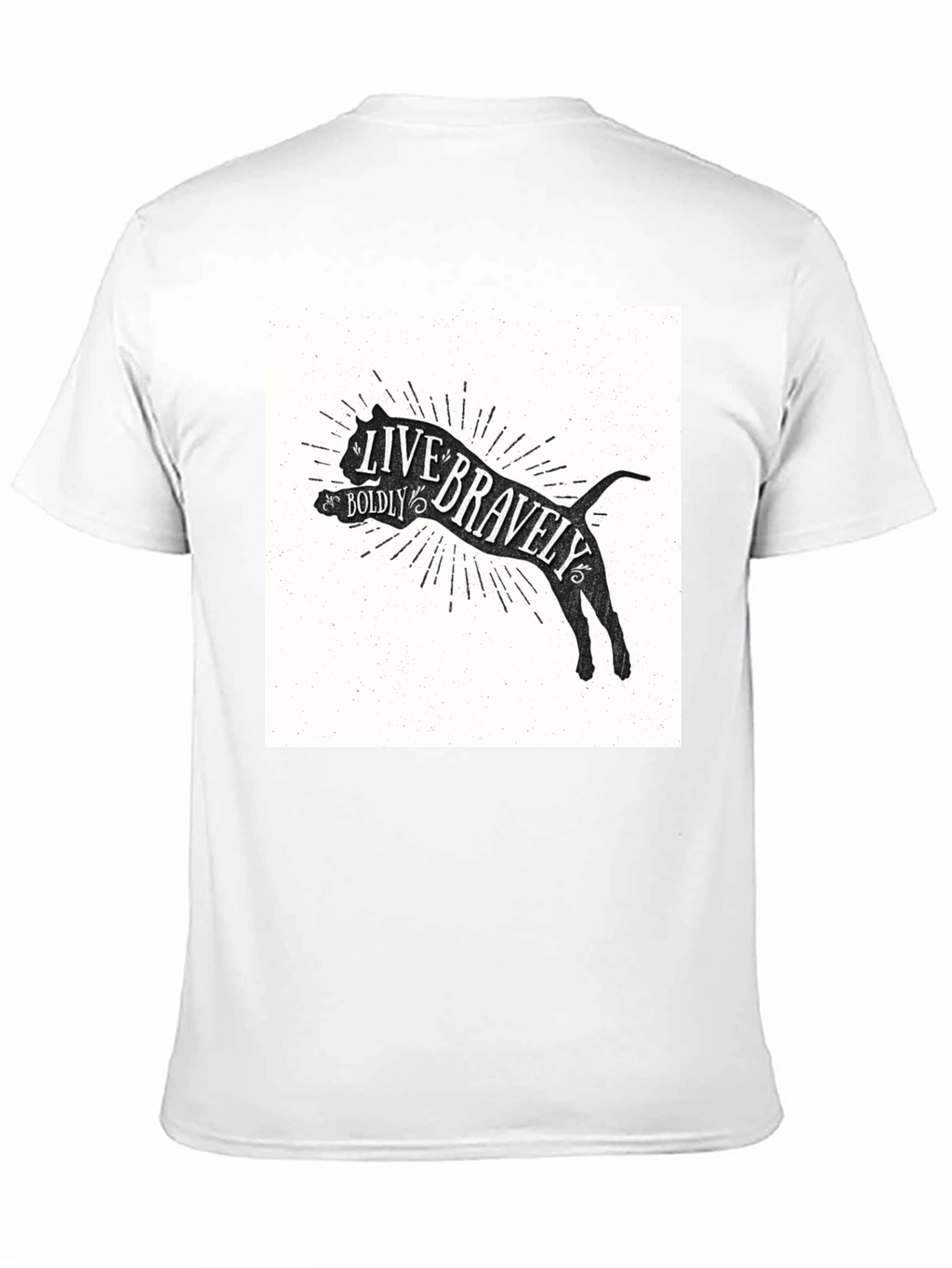 Live Bravely Graphic Tee - Black Crew Neck