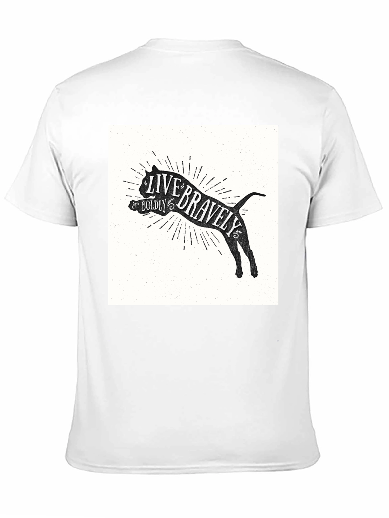 Live Bravely Graphic Tee - Black Crew Neck