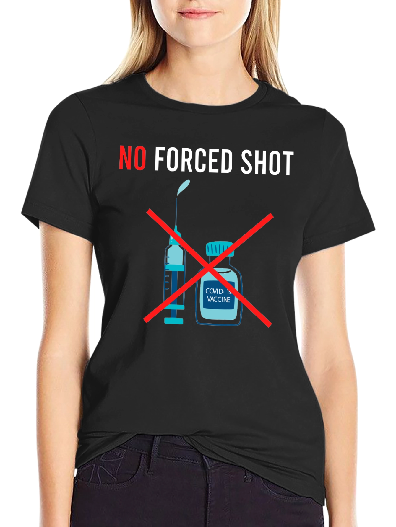 No Forced Shot Graphic T-Shirt