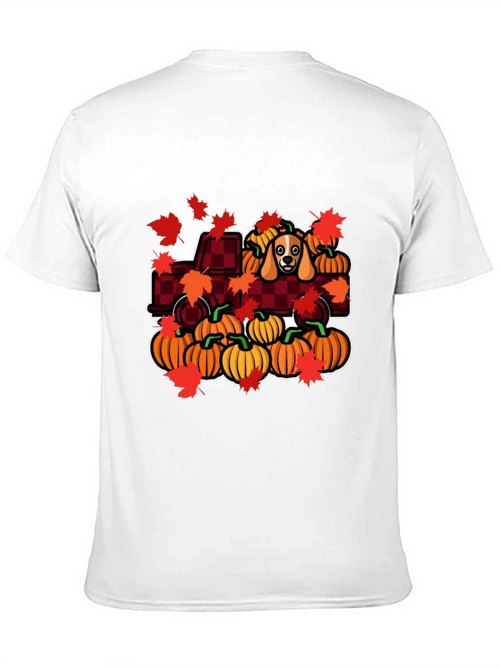Autumn Dog Pumpkin Truck T-Shirt