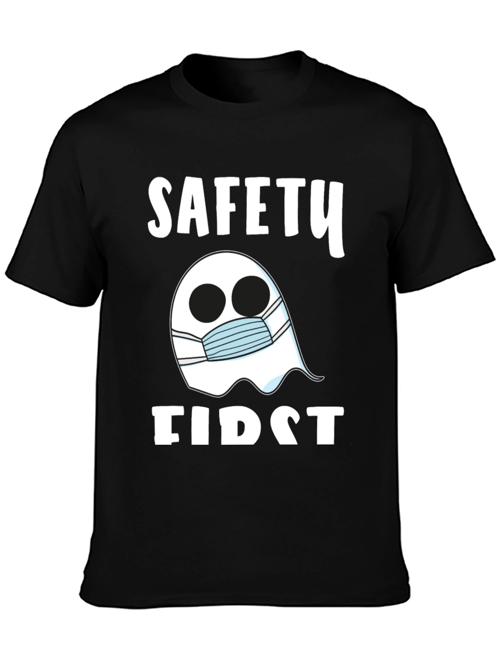 Safety First Ghost Mask T-Shirt - Halloween Costume