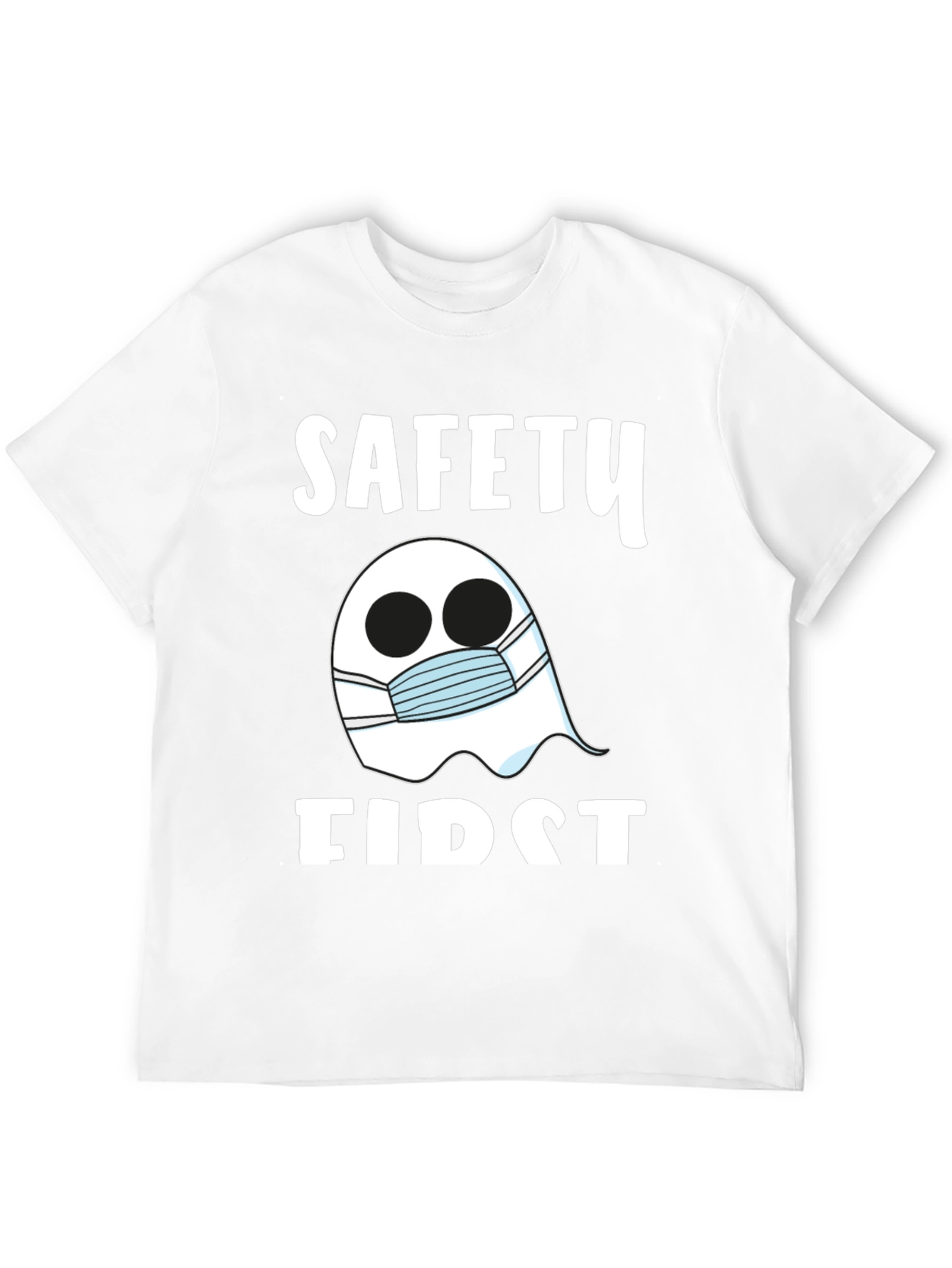 Safety First Ghost Mask T-Shirt - Halloween Costume