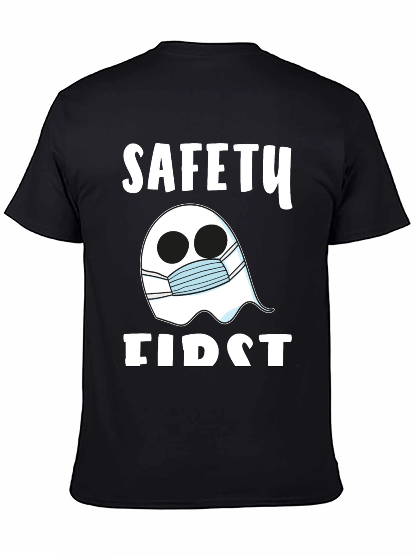 Safety First Ghost Mask T-Shirt - Halloween Costume