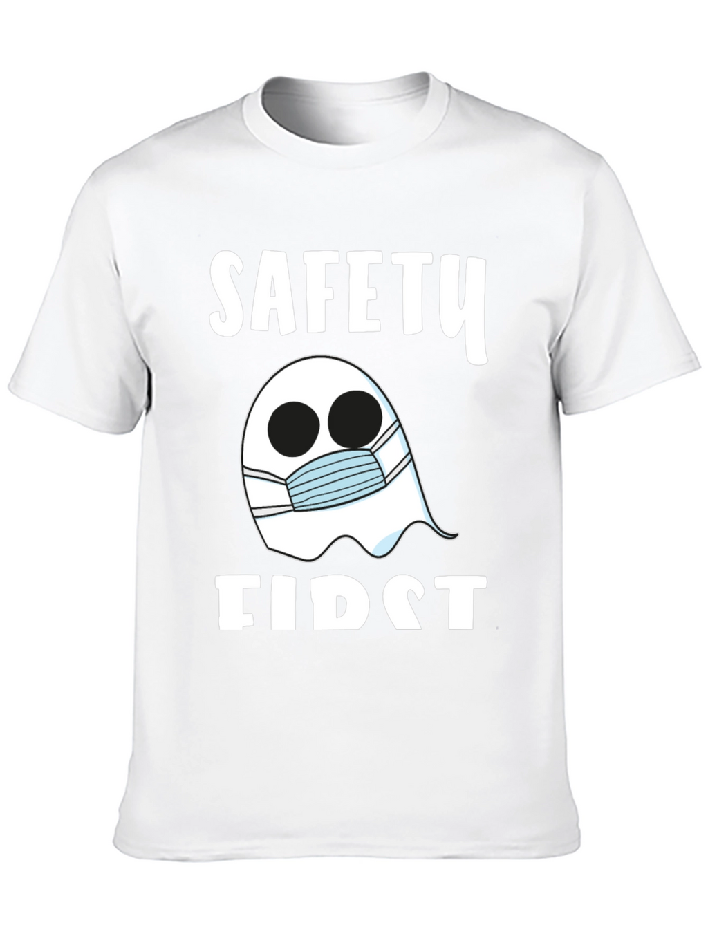 Safety First Ghost Mask T-Shirt - Halloween Costume