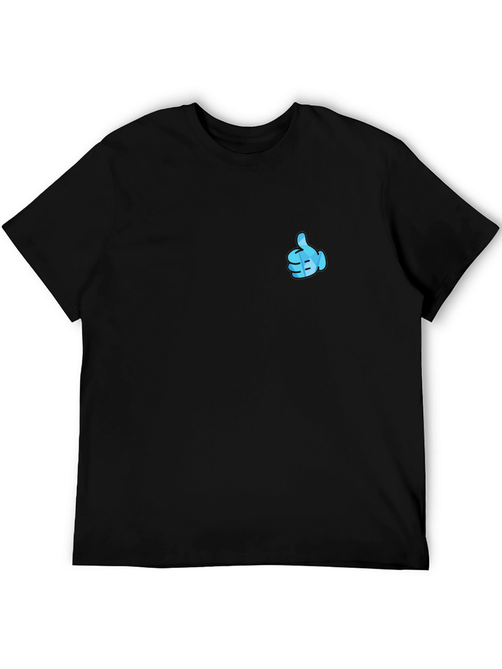 Thumbs Up Graphic Black T-Shirt - Casual Style