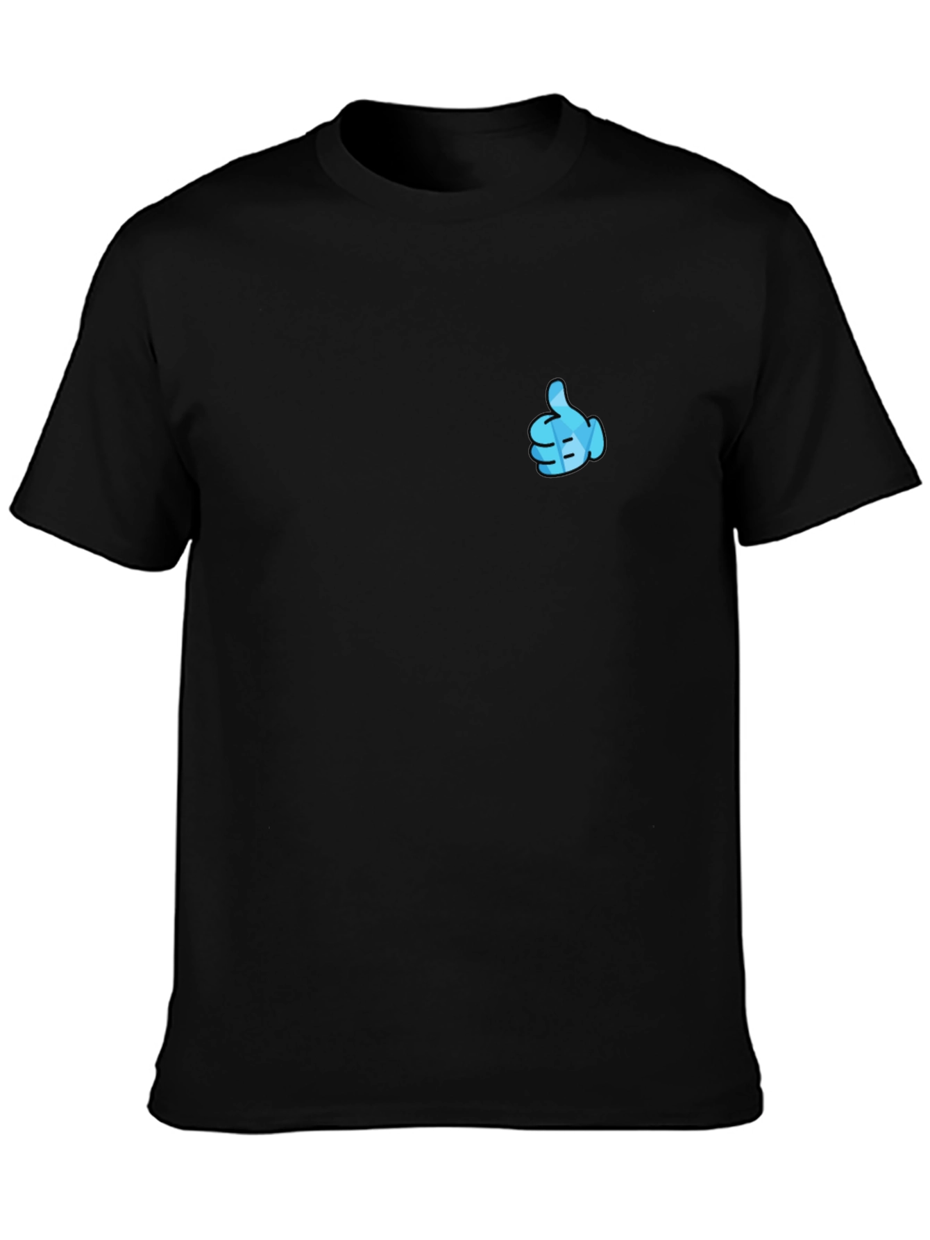 Thumbs Up Graphic Black T-Shirt - Casual Style