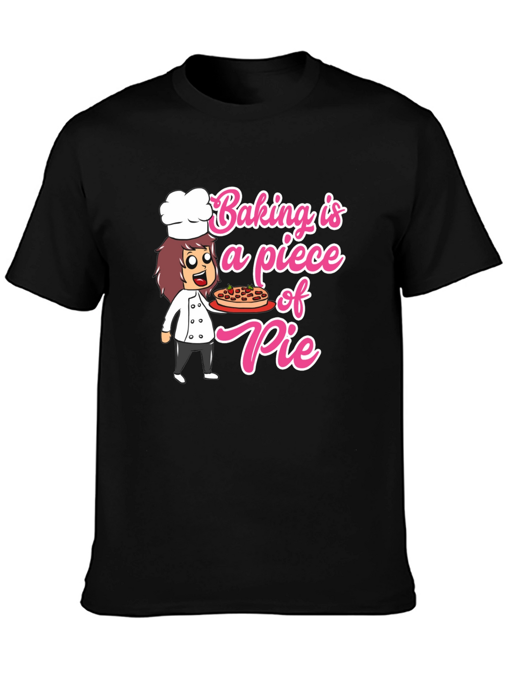 Baking is a Piece of Pie Black T-Shirt