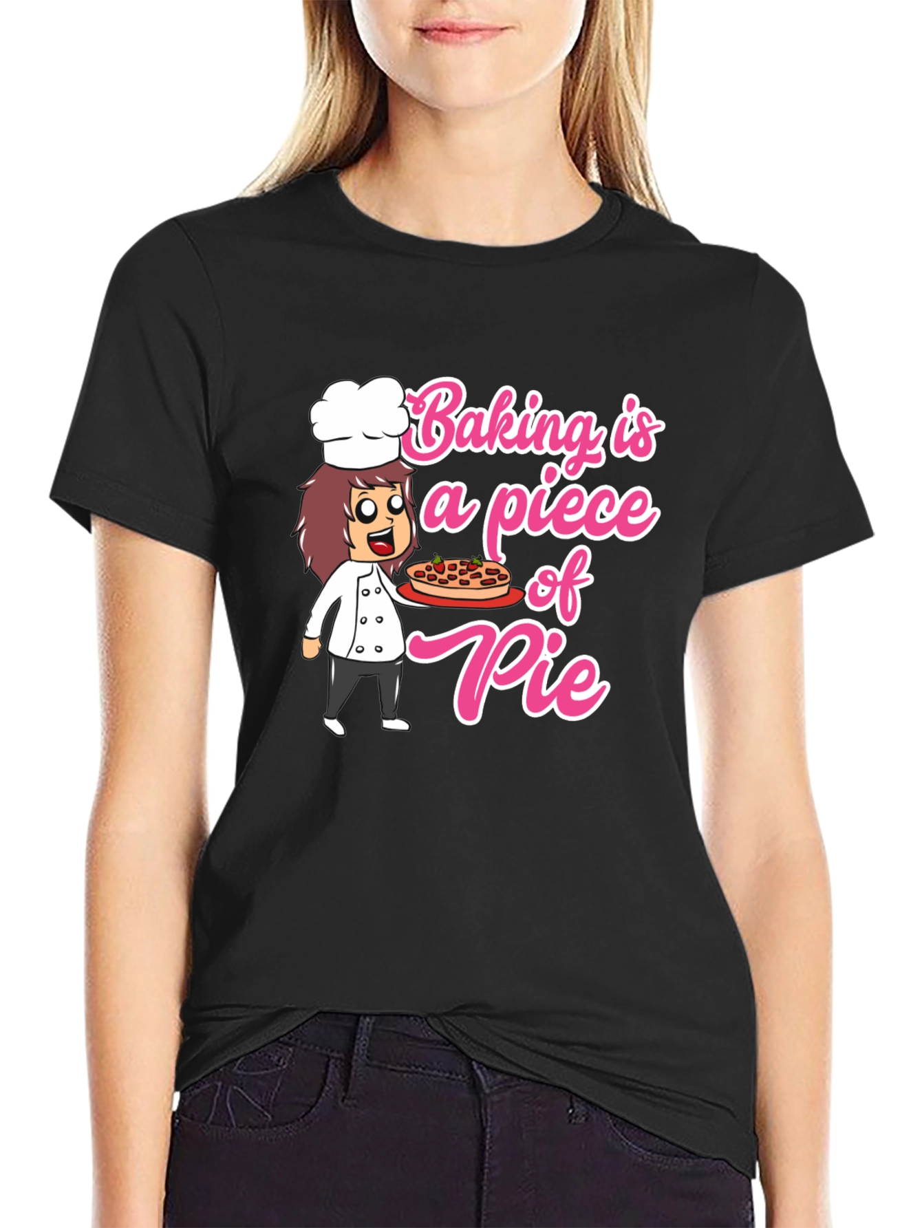 Baking is a Piece of Pie Black T-Shirt