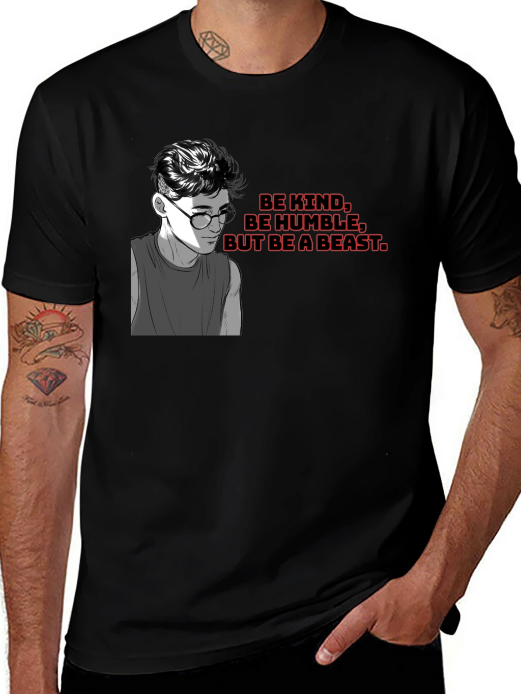 Be Kind Be Humble T-Shirt - Black Graphic Tee