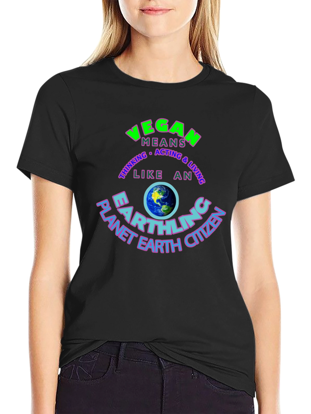 Vegan Earthling T-Shirt - Planet Earth Citizen