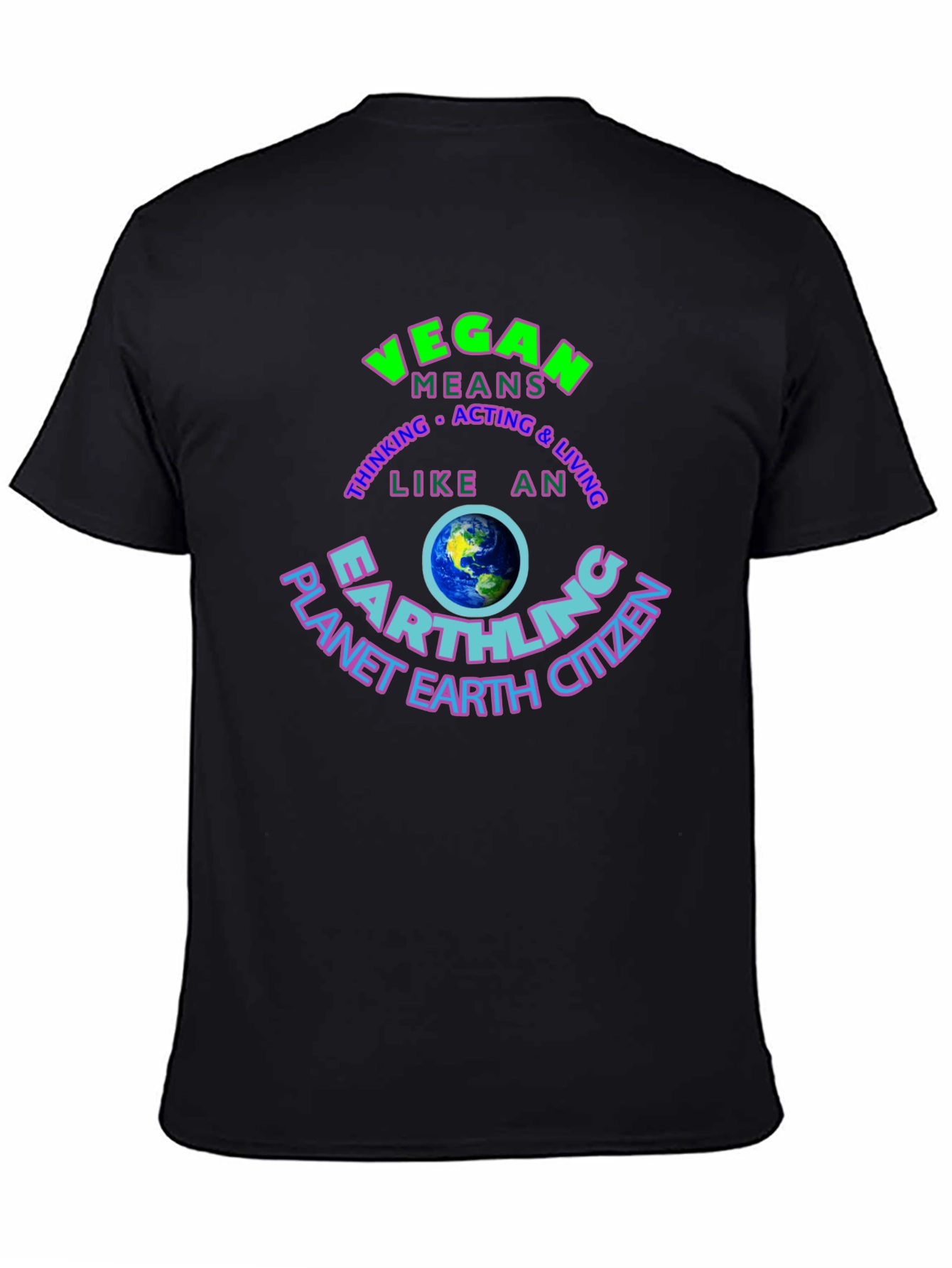 Vegan Earthling T-Shirt - Planet Earth Citizen