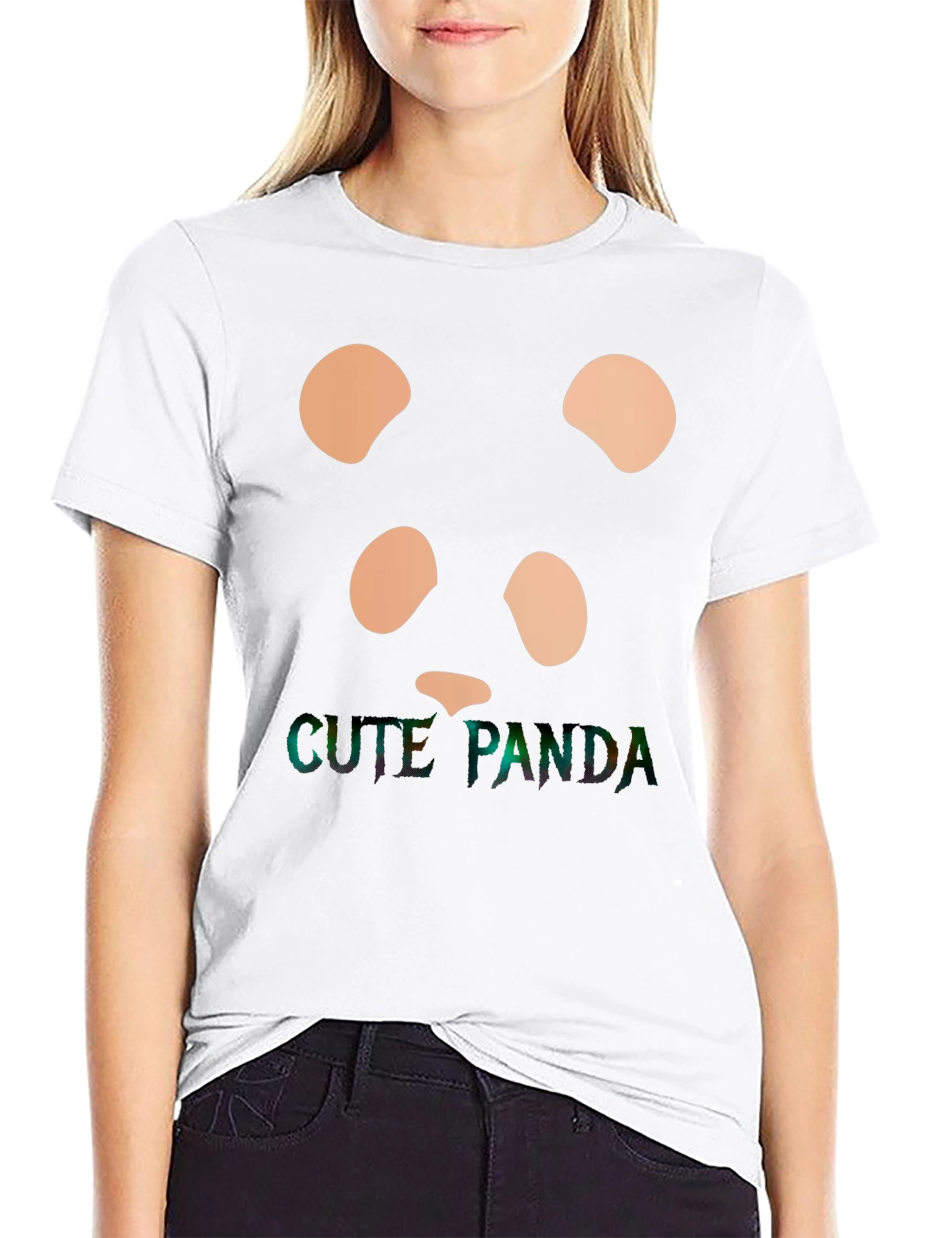 Cute Panda Graphic Tee - Stylish Black T-Shirt