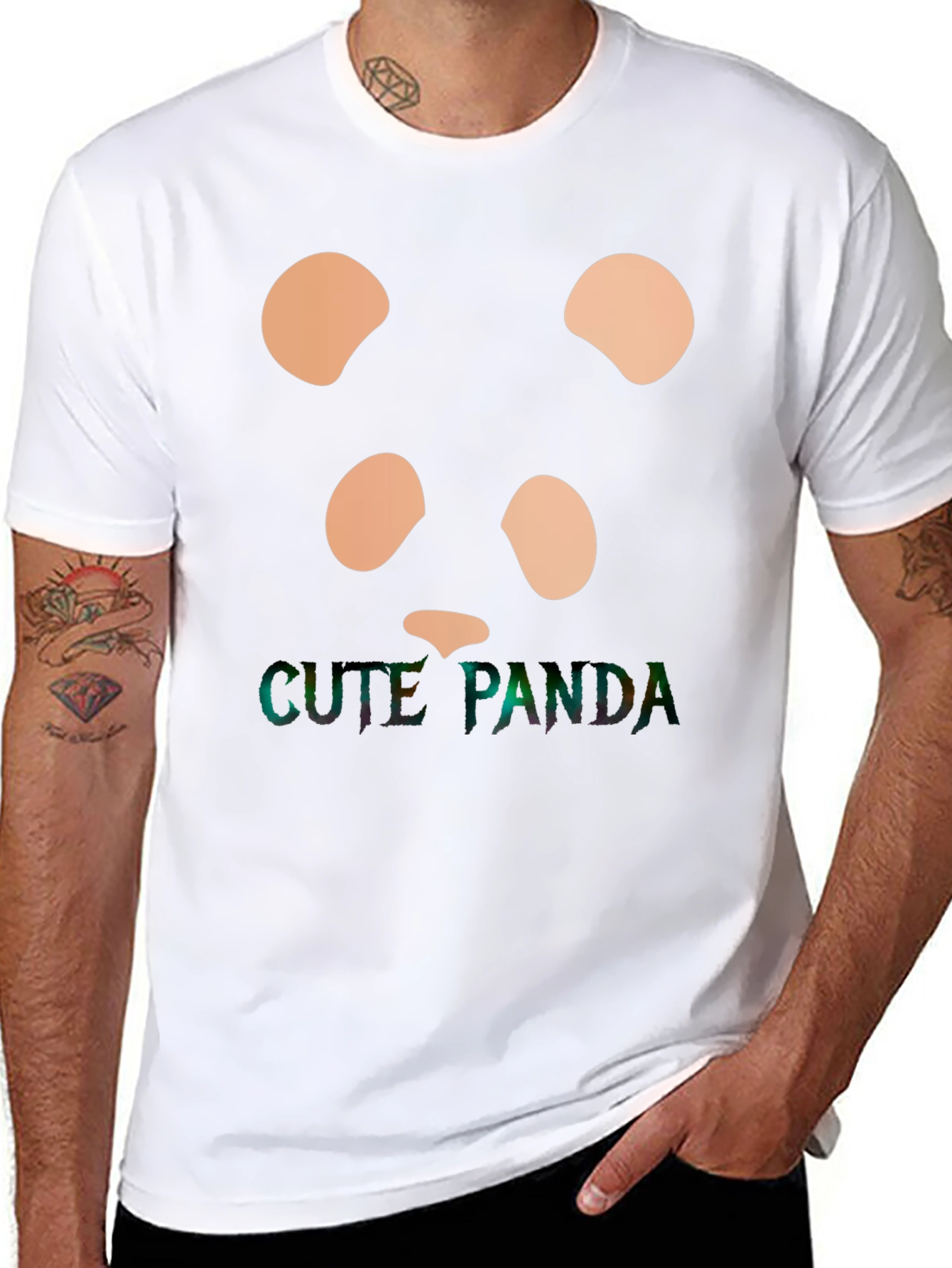 Cute Panda Graphic Tee - Stylish Black T-Shirt