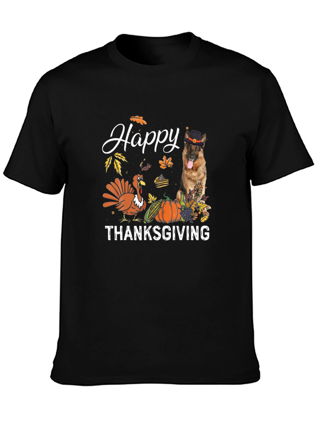 Happy Thanksgiving Dog Graphic Tee