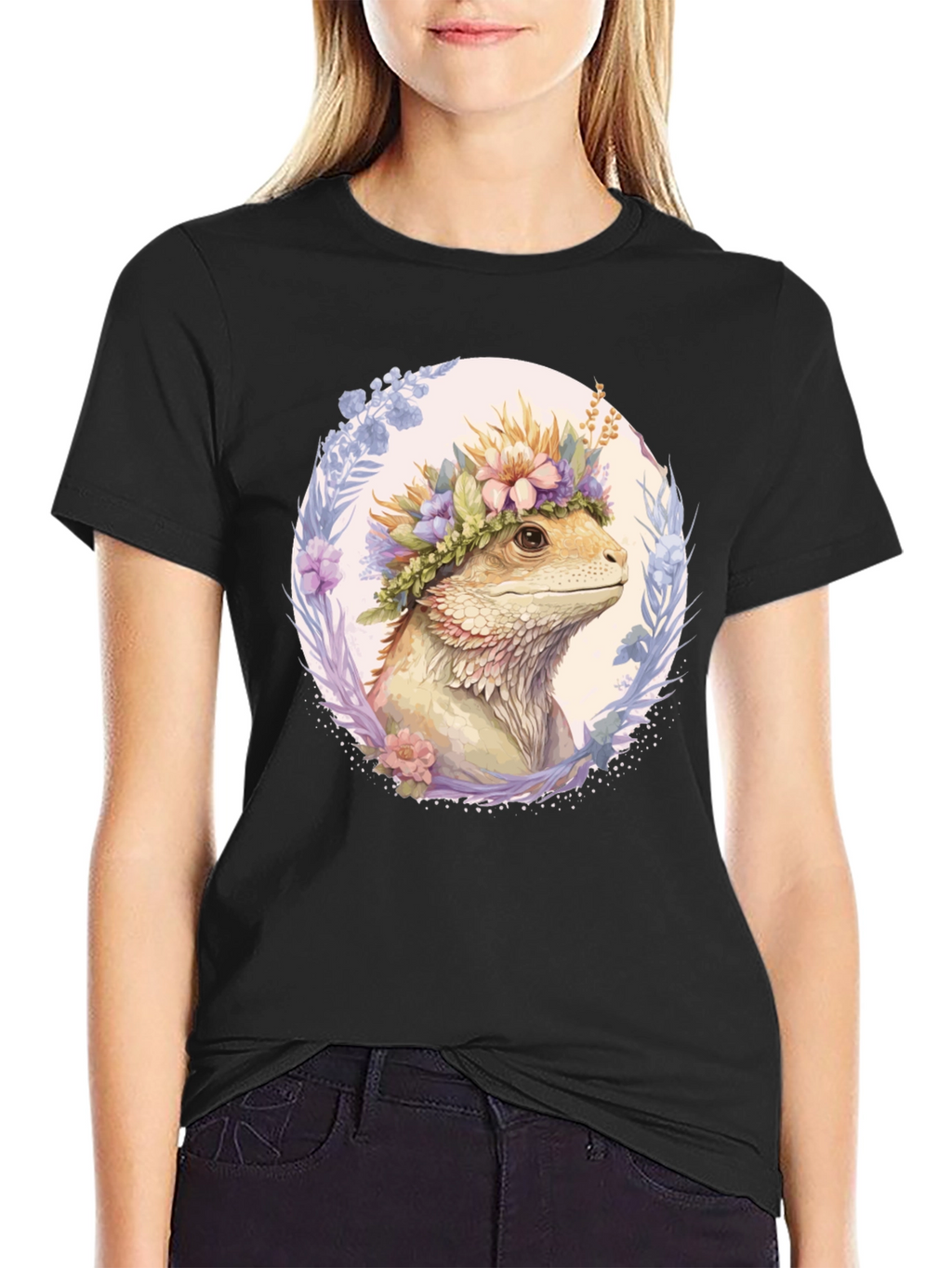 Bearded Dragon Flower Crown T-Shirt