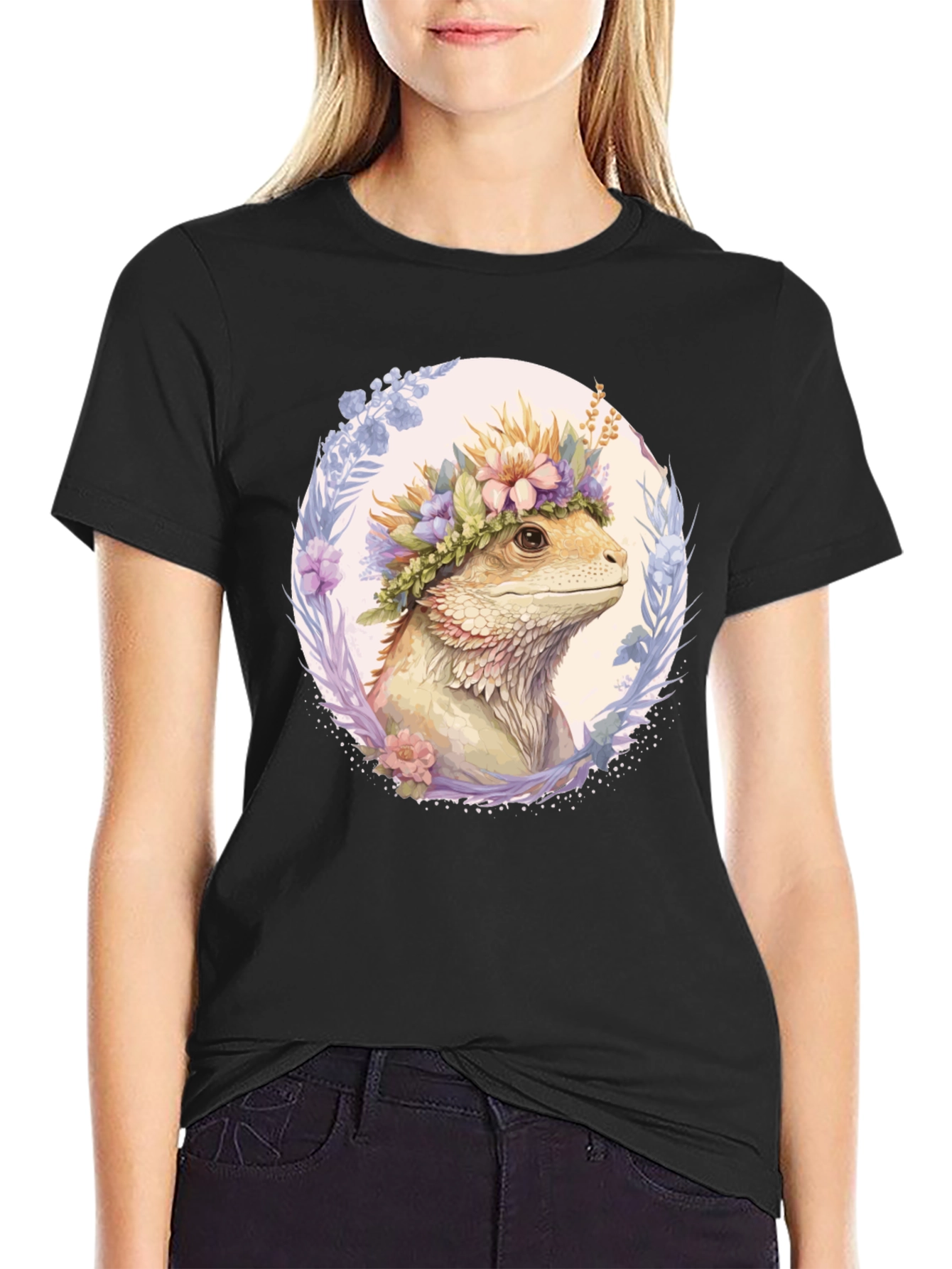 Bearded Dragon Flower Crown T-Shirt