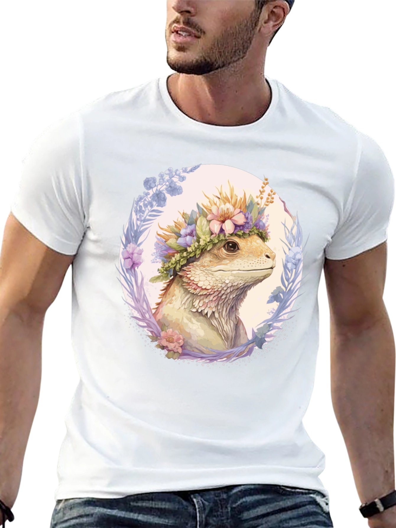 Bearded Dragon Flower Crown T-Shirt
