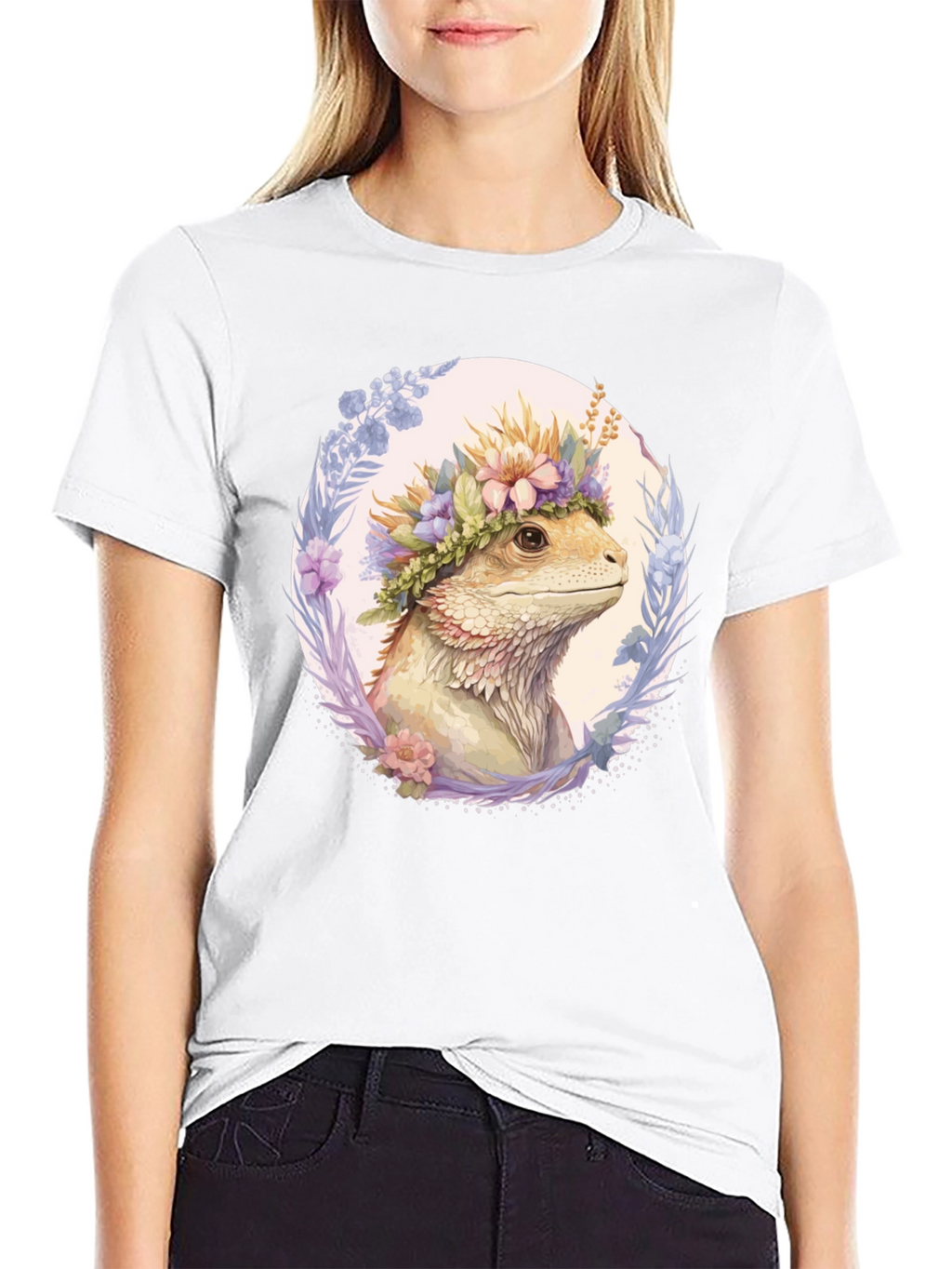 Bearded Dragon Flower Crown T-Shirt