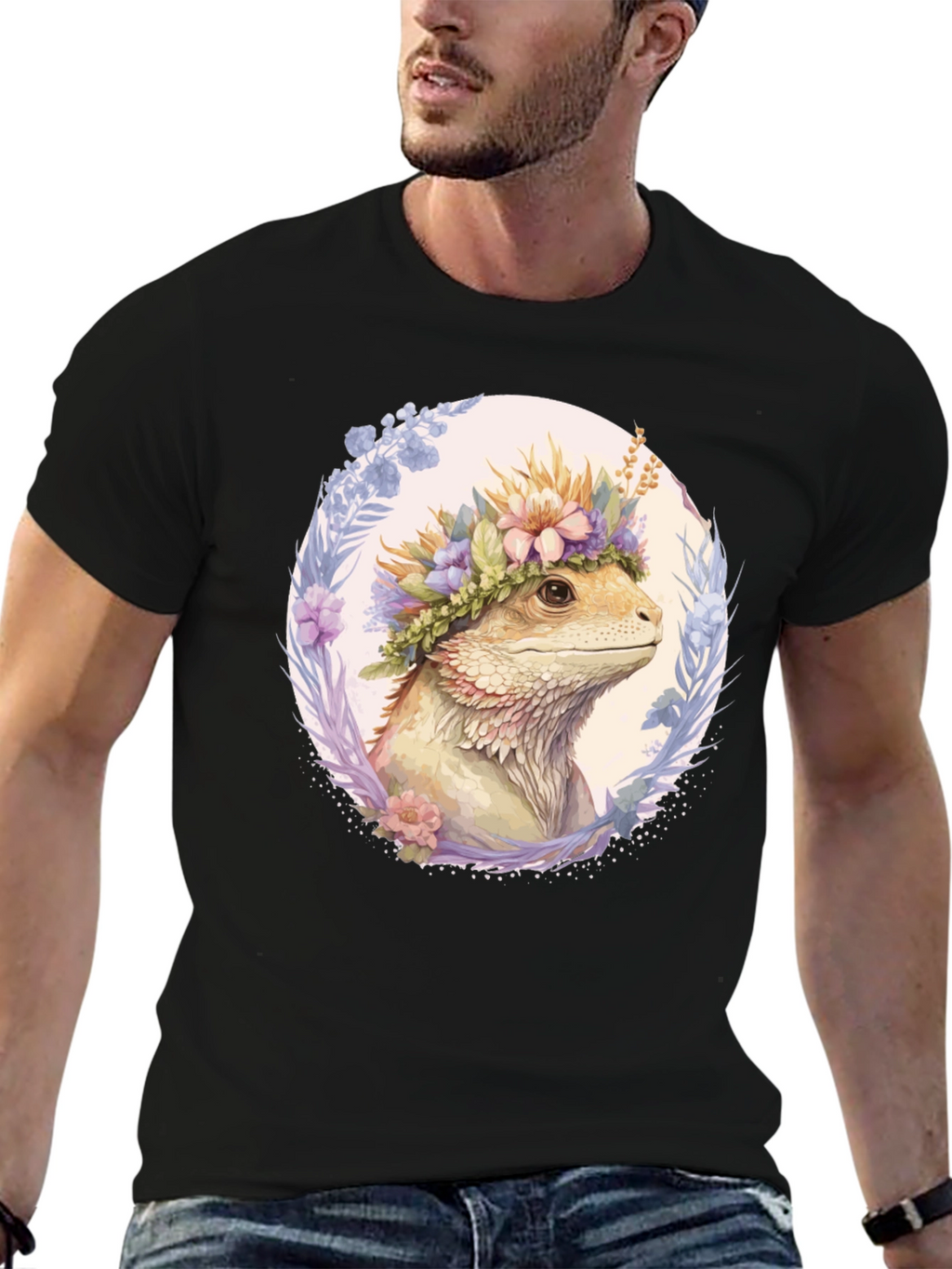 Bearded Dragon Flower Crown T-Shirt