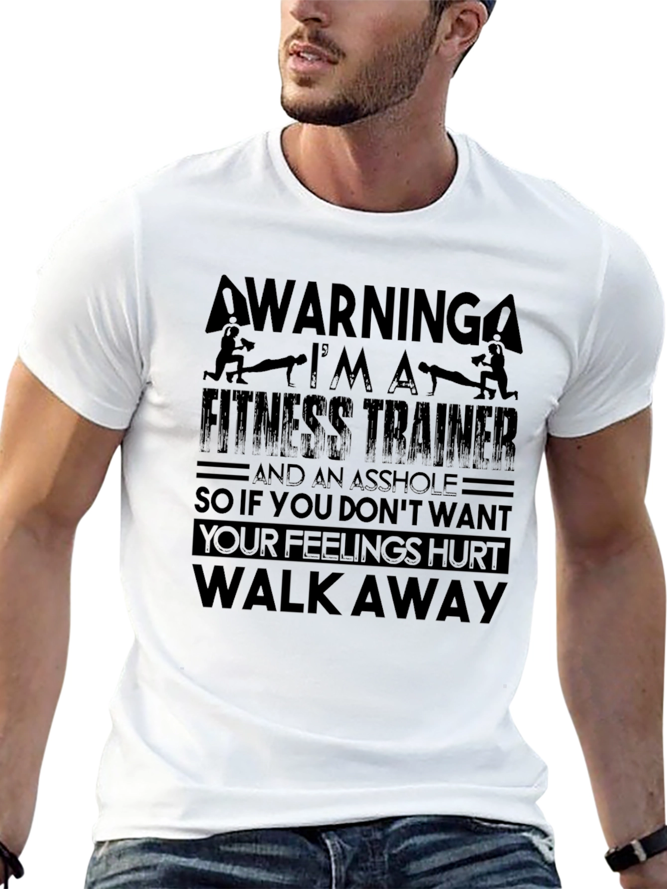 Warning Fitness Trainer Graphic Tee
