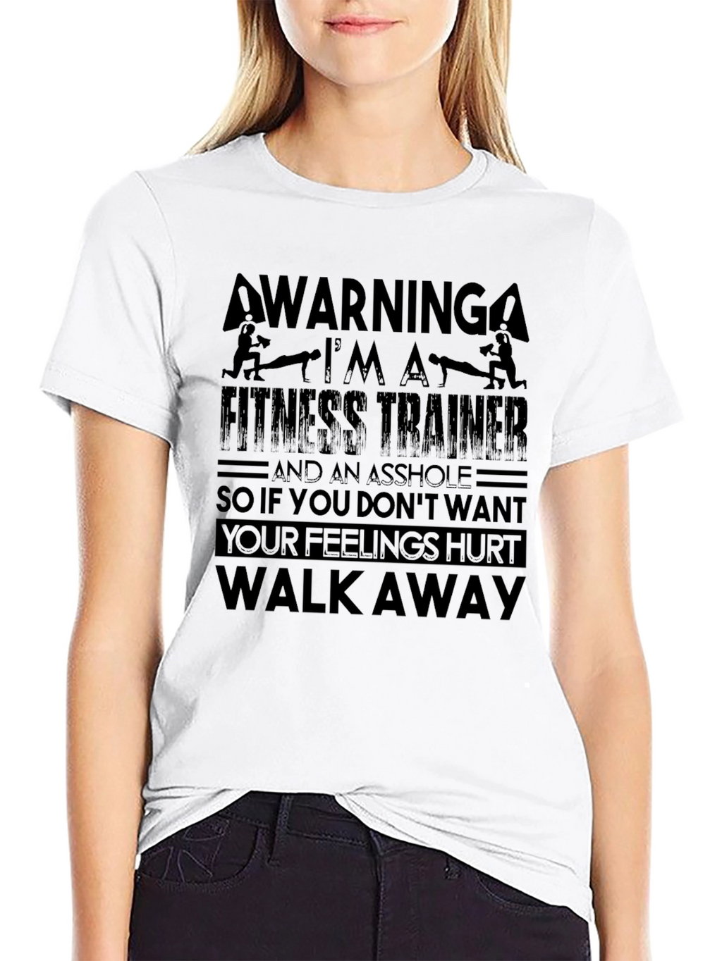 Warning Fitness Trainer Graphic Tee