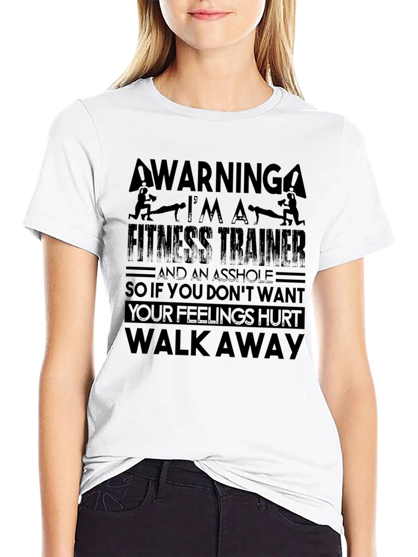 Warning Fitness Trainer Graphic Tee