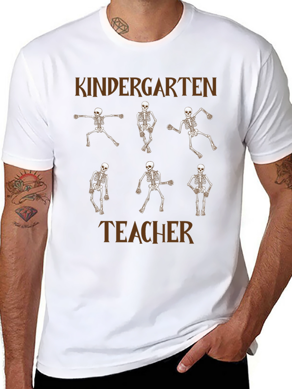 Kindergarten Teacher Skeleton Dance T-Shirt
