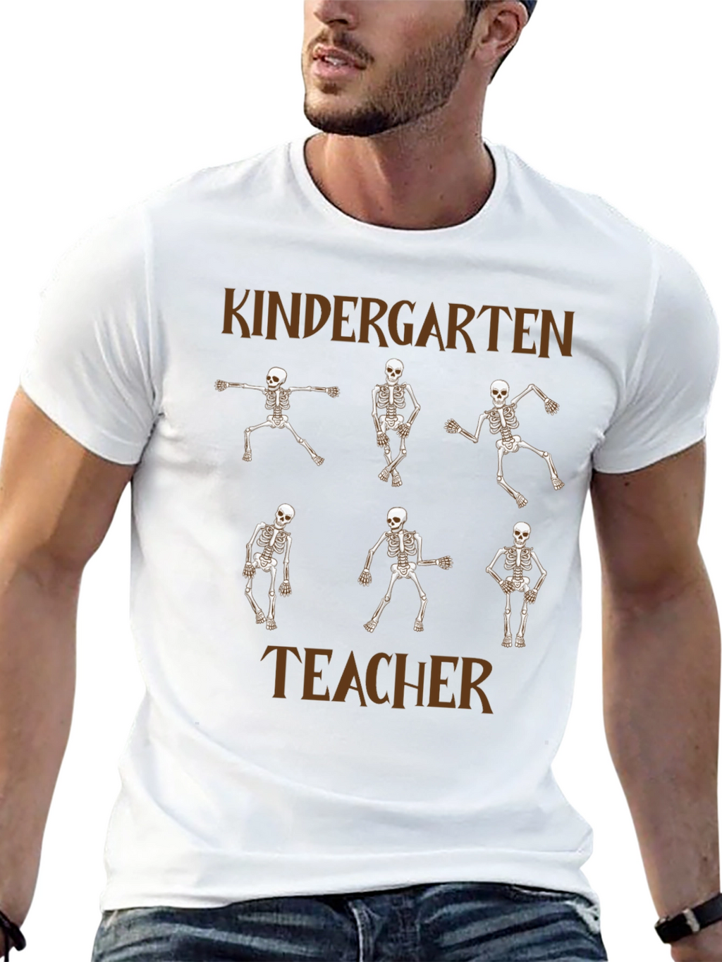 Kindergarten Teacher Skeleton Dance T-Shirt