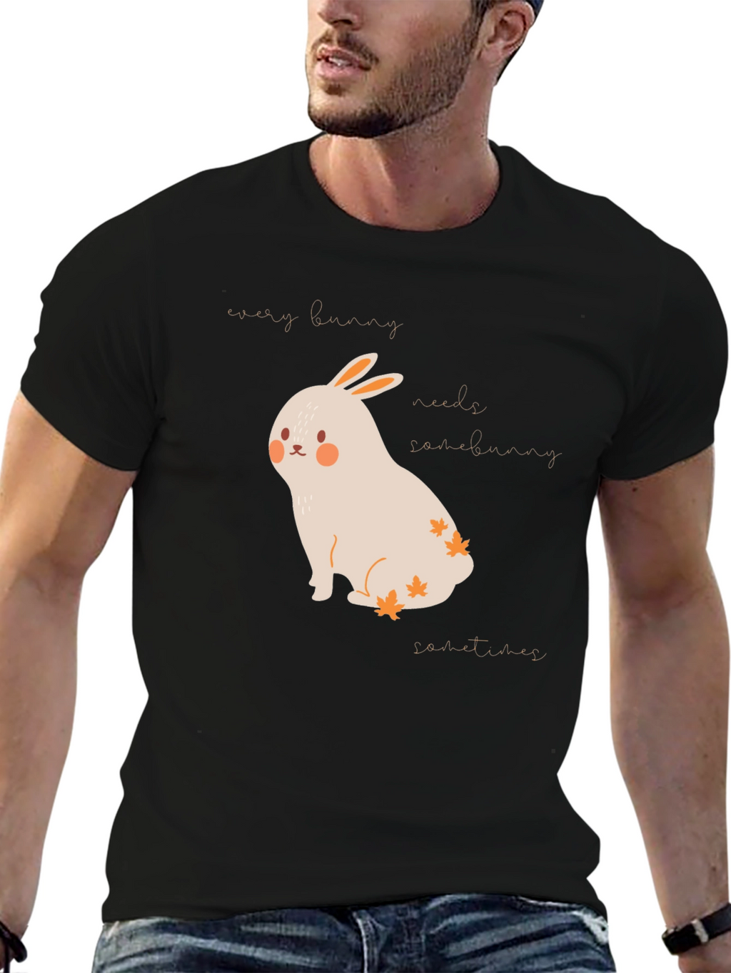Cute Bunny Graphic Tee - Every Bunny Needs Somebunny
